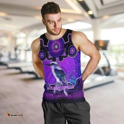 Personalised Australia Sagittarius Kookaburra Zodiac Men Tank Top Auz Astrology Aboriginal - Purple