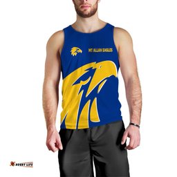 (Custom Personalised) Mt Allan Eagles Men Tank Top - Aboriginal Dot Painting -