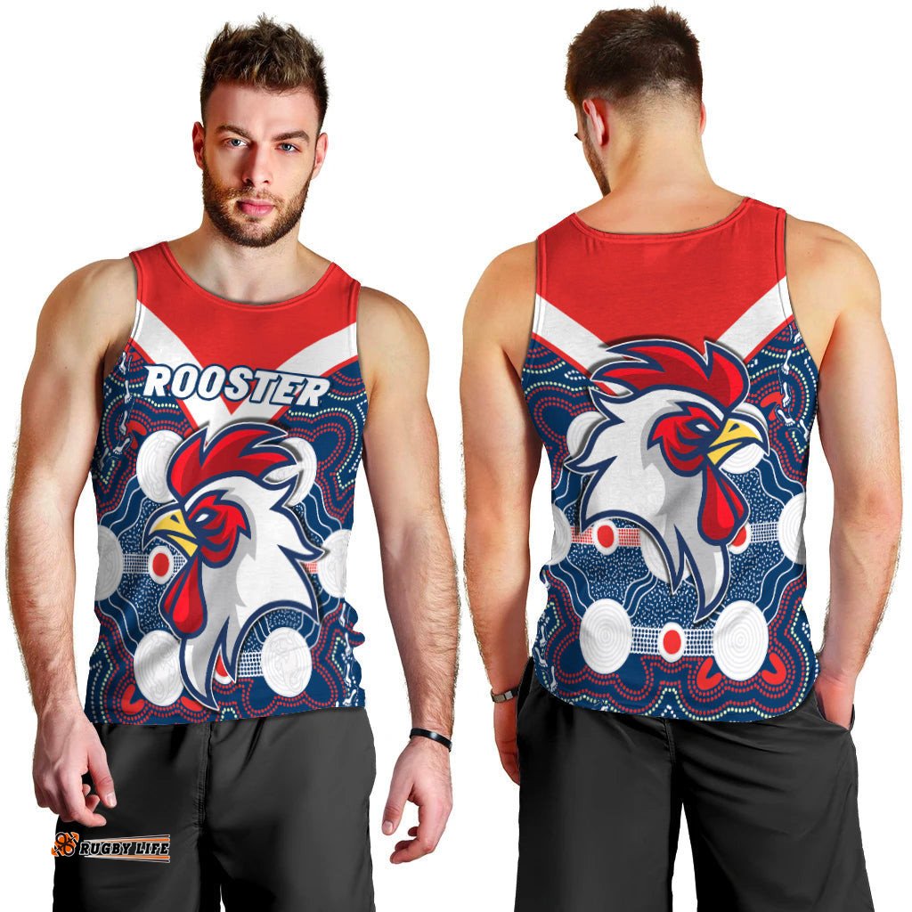 Roosters Men Tank Top Sydney Indigenous