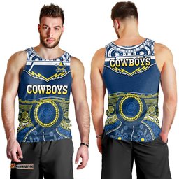 Cowboys Rugby Men Tank Top Aboriginal Art