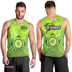 Sydney Thunder Men Tank Top Gradient Aboriginal Dot Painting