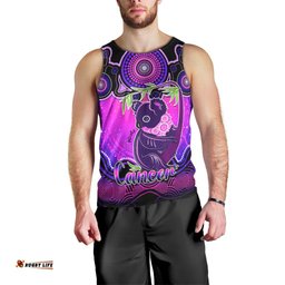 Personalised Australia Cancer Koala Zodiac Men Tank Top Auz Astrology Aboriginal - Magenta