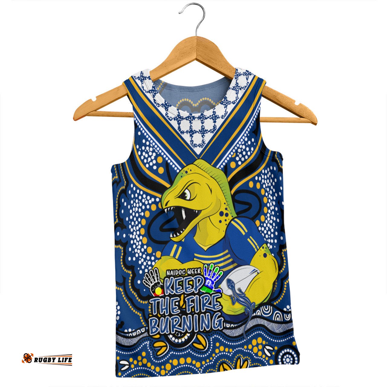 Parramatta Eels Men Singlet Aboriginal Inspired Naidoc Week Custom For Die Hard Fan Supporters