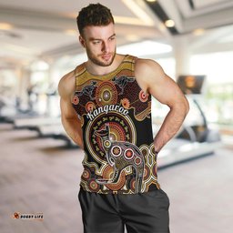 Personalised Australian Astrology Men Tank Top Aboriginal Kangaroo Zodiac Sign