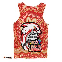 Redcliffe Dolphins Men Singlet Aboriginal Inspired Naidoc Week Custom For Die Hard Fan Supporters