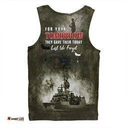 Australia Men Singlet Anzac Day Lest We Forget For Your Tomorrow They Gave Their Today
