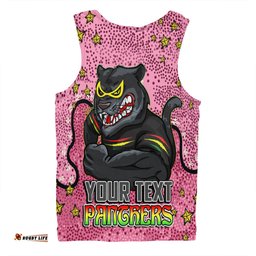 Penrith Panthers Custom Men Singlet - Team With Dot And Star Patterns For Tough Fan Men Singlet
