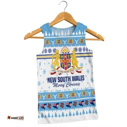 New South Wales Christmas Men Singlet - Merry Chrissie Men Singlet