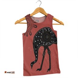 Australia Emu Aboriginal Custom Men Singlet - Emu Dreamtime Men Singlet