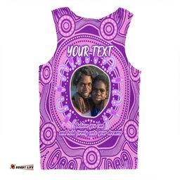 Australia Aboriginal Custom Men Singlet - Believe You Can And Hold Firmly Onto Your Dreams Personalised Photo Purple Men Singlet