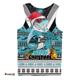 Cronulla-Sutherland Sharks Christmas Custom Men Singlet - Sharks Santa Aussie Big Things Men Singlet