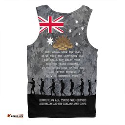 Australia Anzac Day Men Singlet - Australia and New Zealand Warriors All gave some Some Gave All Black Men Singlet