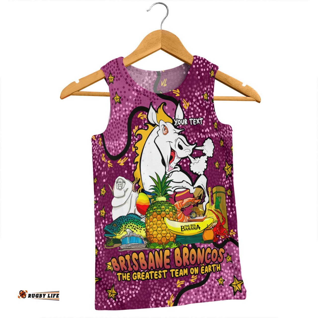 Brisbane Broncos Custom Men Singlet - Australian Big Things Men Singlet