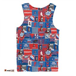 Newcastle Knights Men Singlet - Team Of Us Die Hard Fan Supporters Comic Style Men Singlet