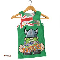Canberra Raiders Men Singlet - Happy Australia Day We Are One And Free