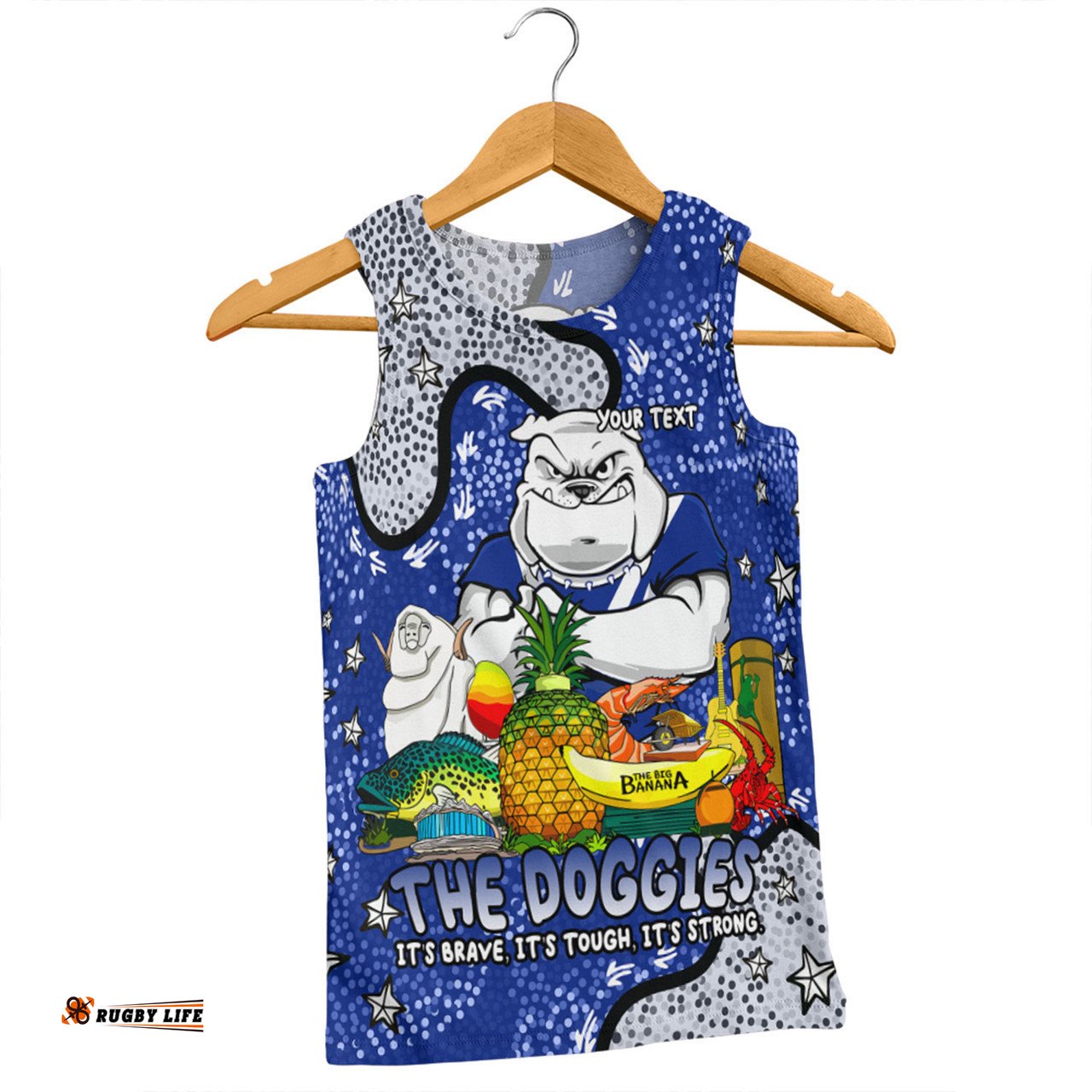 Canterbury-Bankstown Bulldogs Custom Men Singlet - Australian Big Things Men Singlet