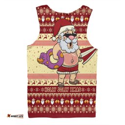 Australia Christmas Custom Men Singlet - Aussie Christmas Santa Summer Vibes Men Singlet