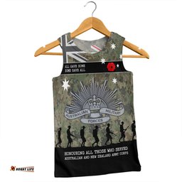 Australia Anzac Day Men Singlet - Australia and New Zealand Warriors All gave some Some Gave All Men Singlet