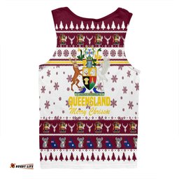 Queensland Christmas Men Singlet - Merry Chrissie Men Singlet