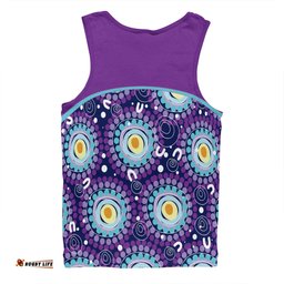 Australia Aboriginal Custom Men Singlet - Purple Abstract Seamless Pattern With Aboriginal Inspired Men Singlet