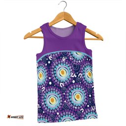 Australia Aboriginal Custom Men Singlet - Purple Abstract Seamless Pattern With Aboriginal Inspired Men Singlet