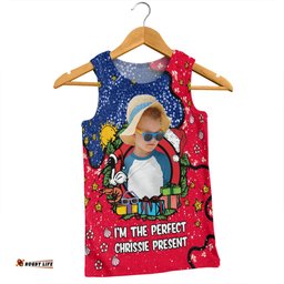 Australia Christmas Custom Men Singlet - I'm the Perfect Present Blue Men Singlet