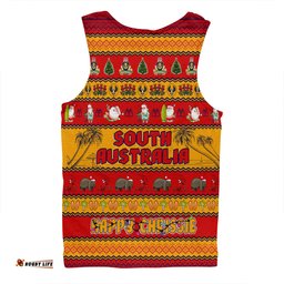 South Australia Christmas Custom Men Singlet - Happy Chrissie Ugly Style Men Singlet