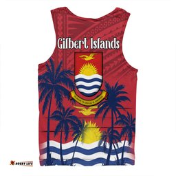 Australia  South Sea Islanders Men Singlet - Gilbert Islands In Polynesian Pattern With Coconut Trees Men Singlet