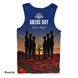 Australia Men Singlet - Anzac Day Keeping The Spirit Alive With Australia Flag