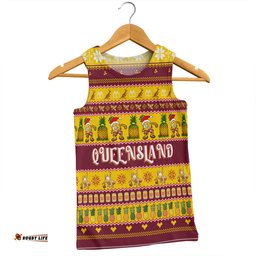 Queensland Big Things Christmas Custom Men Singlet - The Big Pineapple Men Singlet