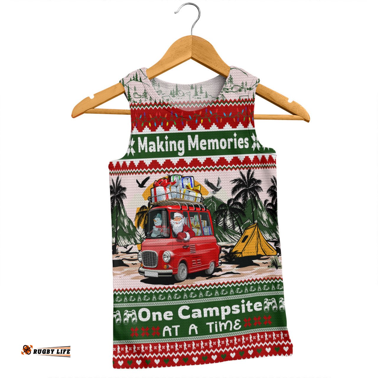 Australia Camping Christmas Men Singlet - Making Memories One Campsite At A Time Men Singlet