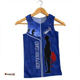 New Zealand Anzac Day Men Singlet - Anzac Day Lest We Forget Poppy Men Singlet