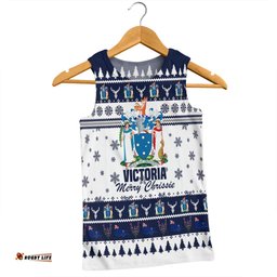 Victoria Christmas Men Singlet - Merry Chrissie Men Singlet