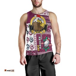 Manly Warringah Sea Eagles Men Tank Top - Christmas Snowflakes Manly Warringah Sea Eagles Mascot Men Tank Top
