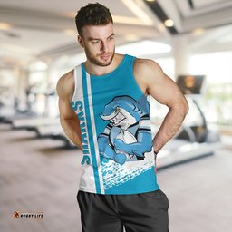 Cronulla-Sutherland Sharks Men's Tank Top - Sharks Mascot Quater Style