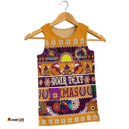 Brisbane Broncos Christmas Aboriginal Custom Men Singlet - Indigenous Knitted Ugly Xmas Style Men Singlet