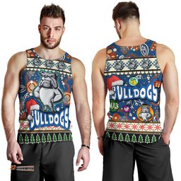 Australia Canterbury-Bankstown Christmas Men Tank Top - Xmas Canterbury-Bankstown Christmas Balls, Snowflake With Patterns Men Tank Top