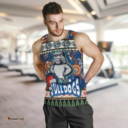 Australia Canterbury-Bankstown Christmas Men Tank Top - Xmas Canterbury-Bankstown Christmas Balls, Snowflake With Patterns Men Tank Top