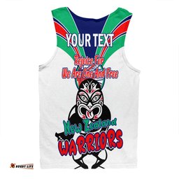 New Zealand Warriors Men Singlet - Happy Australia Day We Are One And Free V2