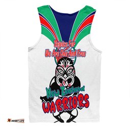 New Zealand Warriors Men Singlet - Happy Australia Day We Are One And Free V2