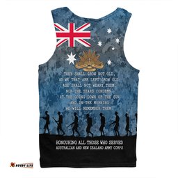 Australia Anzac Day Men Singlet - Australia and New Zealand Warriors All gave some Some Gave All Blue Men Singlet