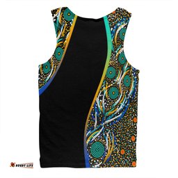 Australia Aboriginal Custom Men Singlet - Color Dot Dreamtime Men Singlet