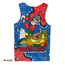 Newcastle Knights Custom Men Singlet - Australian Big Things Men Singlet