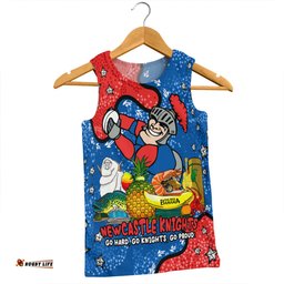 Newcastle Knights Custom Men Singlet - Australian Big Things Men Singlet