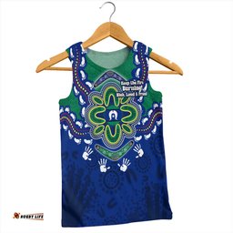 Australia Men Singlet Torres Strait Aboriginal Inspired Naidoc Symbol Pattern