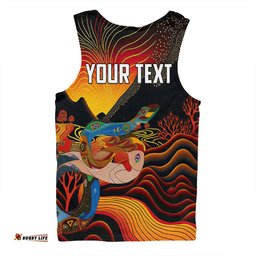Australia Aboriginal Custom Men Singlet - Rainbow Serpent In Aboriginal Dreaming Art Inspired Men Singlet