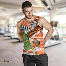 Wests Tigers Men Tank Top - Christmas Tree Wests Tigers Ball Men Tank Top