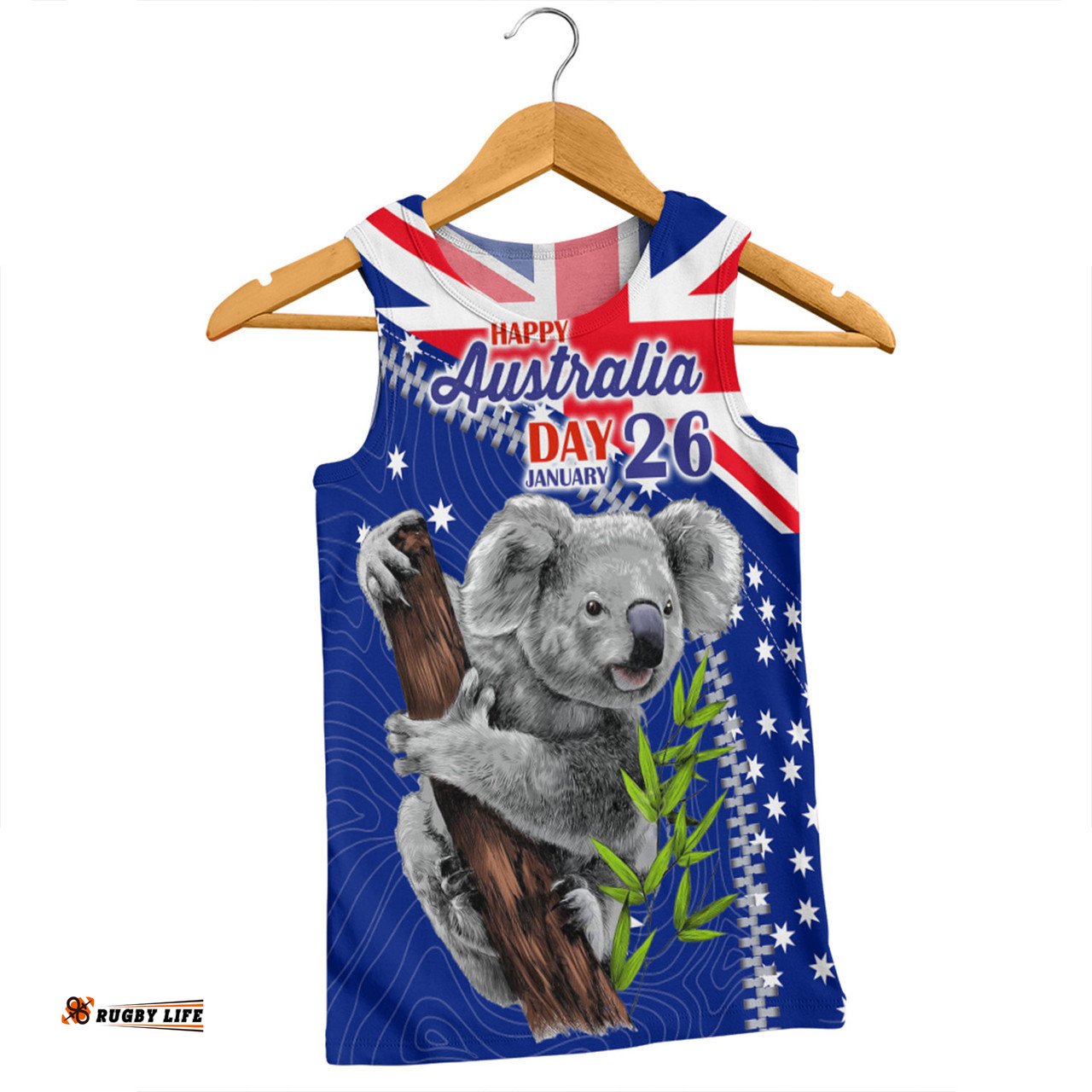 Australia Australia Day Men Singlet - Koala Happy Australia Day Men Singlet