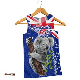 Australia Australia Day Men Singlet - Koala Happy Australia Day Men Singlet