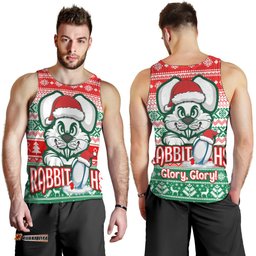 South Sydney Rabbitohs Men Tank Top - Rabbitohs Glory, Glory! Knitted Christmas Men Tank Top